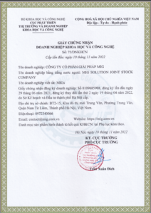 giấy chứng nhận doanh nghiệp khoa học công nghệ